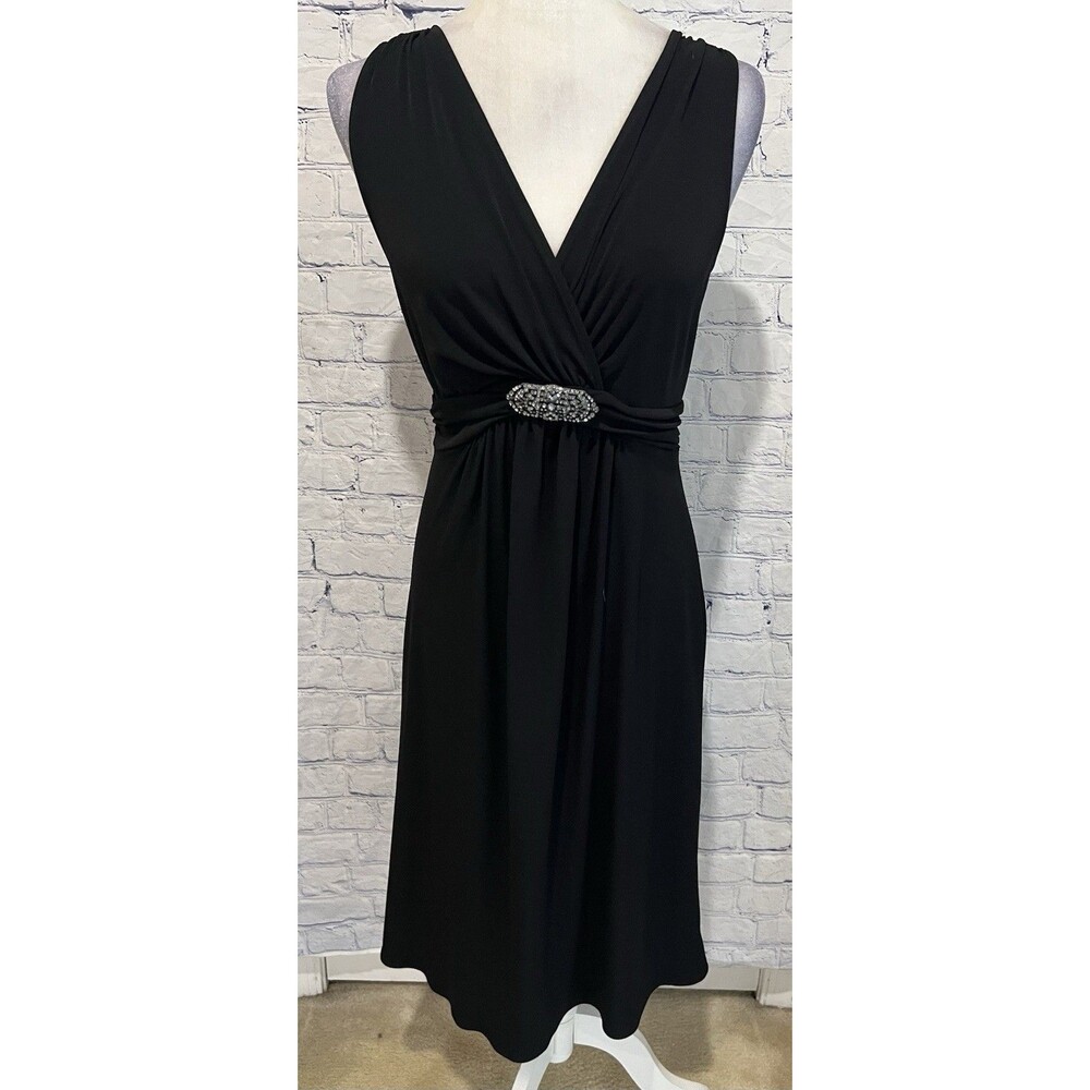 Motherhood Maternity Womens Ladies Black Midi Sleeveless Party Dress LBD Small
